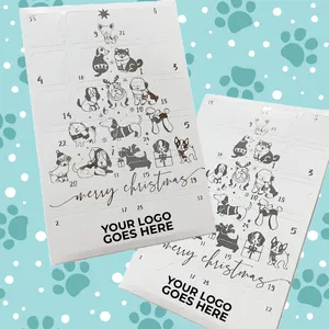 <span class=keywords><strong>Calendario</strong></span> de <span class=keywords><strong>Adviento</strong></span> de Navidad personalizado golosinas para mascotas caja de regalo de Cuenta Regresiva impermeable y portátil para perros y <span class=keywords><strong>gatos</strong></span> con impresión en relieve - Product Image 6