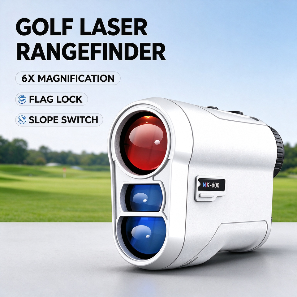 Through Pad Lock NKG-1000 Golf Laser Rangefinder 6.5X Magnification with Flag Lock See ...