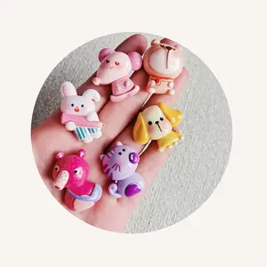 2024 nouveaux Cabochons résine breloques animaux mignons Flatback conception argile matériel pâte à modeler pour Slime bricolage sac emballé modélisation populaire