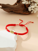 Bracelet porte-bonheur en acier inoxydable plaqué or, tissé à la main, avec numéro porte-bonheur, tendance, bijoux fantaisie, cadeau