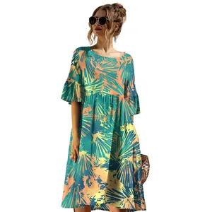 秋の新着パーティードレス女性カスタムプリントドレスプラスサイズの高級服ポリネシアンサモアのフォーマルドレス
