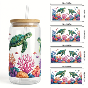 Transferts DTF UV personnalisés pour gobelets Libbey de 16 oz, imprimés en 3D avec encre en relief bleue, prêts à être expédiés, vente en gros, DIY, directement de l'usine - Product Image 2