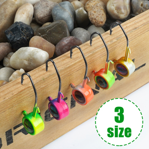 25 pezzi di giga Crappie con giga da pesca con occhi 3D 1/32 1/16 1/8OZ giga da pesca teste ami verme per spigola da trota - Product Image 5