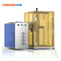 Machine de marquage laser à fibre JPT Fineworkcnc 30W avec dispositif rotatif, petite et fermée, pour bijoux et métaux, avec code QR