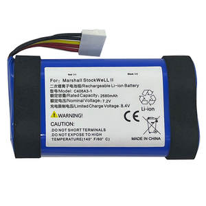 <span class=keywords><strong>Batterie</strong></span> Stockwell2 C406A3 pièces de rechange pour <span class=keywords><strong>Marshall</strong></span> STOCKWELL II haut-parleur Bluetooth 7.2V 2680mAh <span class=keywords><strong>Batterie</strong></span> - Product Image 1
