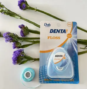 Toptan mavi hindistan cevizi yağı diş ipi plastik kutu ambalaj dişler arasında temiz.
