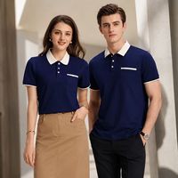 Polo en coton à fibres longues 40S pour homme, coupe classique, manches courtes, antibactérien, anti-humidité, personnalisable, fournisseur en gros