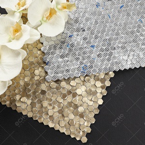 Mini Mosaicos Metálicos Hexagonales de Aluminio en 3D, Color Dorado Deslumbrante, para Decoración del Hogar - Product Image 6