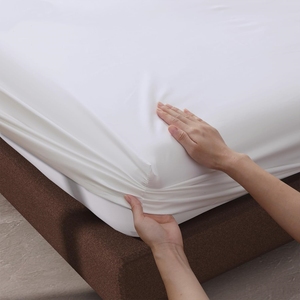 Hypoallergenic <b>Waterproof</b> 100% Cotton <b>Bed</b> Mat Knitted 300tc Fitted Mattress Protector - Product Image 3
