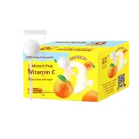Sucette 80g saveur peau de mandarine enrichie en vitamine C, faible en sucre et en matières grasses, protection dentaire, collation de loisirs populaire sur internet