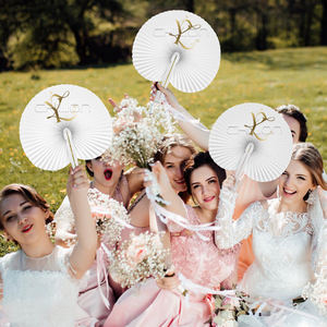 مراوح صينية مستديرة من الحرير مراوح دائرية كلاسيكية شرابات بنمط زهور مخصص مراوح زفاف من الخيزران - Product Image 4