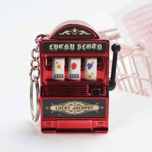 Promotional Gift Plastic Toy Mini Lucky Jackpot Key Chain <b>Keyring</b> Fruit Slot Machine Keychain - Product Image 5
