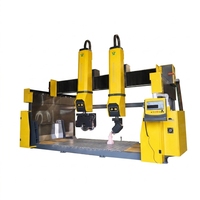 Máquina CNC de 5 Ejes y Doble Cabezal JZ-3020XQ, Centro de Mecanizado CNC para Piedra con Sierra y Husillo de Tallado, para Cuarzo, Mármol y Bañeras