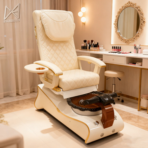 Luxury Spa <b>Chair</b> Pipeless Drainage <b>Vibration</b> Adjustable Seat Plywood Construction for Nail Salon Use - Product Image 3