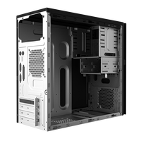 Boîtier d'ordinateur Micro ATX pour mini tour de bureau approuvé CE EMI avec ports USB et audio avant Châssis tour moyenne en plastique avec ventilateur