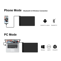 Tablette Graphique Grand Format HUION Connexion Sans Fil pour Ordinateur Portable Téléphone Tableta Grafica G930L Dessin