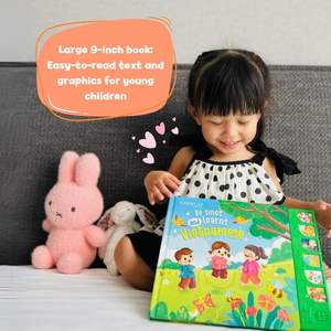 Livre musical interactif bilingue pour bébés Chante et apprend le vietnamien et <span class=keywords><strong>l</strong></span>'<span class=keywords><strong>anglais</strong></span> 6 boutons Planche sonore Jouet Couverture rigide <span class=keywords><strong>en</strong></span> carton - Product Image 4