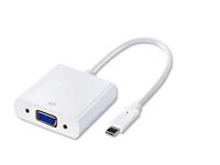 Adaptor Konverter USB 3.1 Tipe C Ke VGA 1080P, Kabel Data OTG USB 3.1 Tipe C Ke USB 3.0 VGA Female