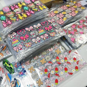 Fábrica preço 3D UVDTF envoltório adesivos para copos de vidro 16oz PET Material lavável e impermeável - Product Image 3