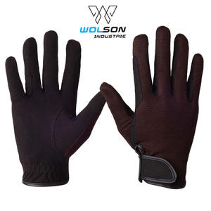 Guantes de equitación ecuestres profesionales Guantes de equitación personalizados Cuero sintético para hombres Guantes de equitación antidivisión. - Product Image 2
