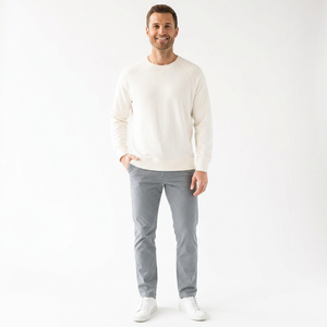 Men's Custom High Quality <b>Sweatshirt</b> Latest Design with Loose Long Sleeves and Plain Crewneck Digital Printing for Winter - Product Image 1