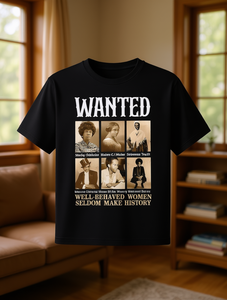 T-shirt da donna con stampa 'Empower Women History Portrait', manica corta, girocollo, vestibilità comoda, in poliestere, casual, primavera estate, lavabile in lavatrice - Product Image 2