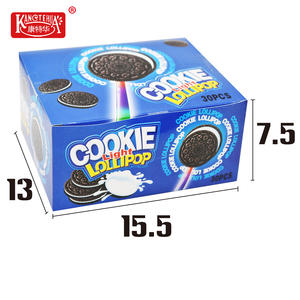 Bonbons durs à la saveur de biscuits légers et fruités, sucettes en bâtonnets, boîte multicolores, goût sucré, sucettes à la saveur de biscuits légers - Product Image 3