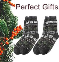 Chaussettes en tricot de cerf en peluche pour homme, chaussons épais, chauds et confortables avec poignées, collection hiver