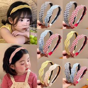 Citas Escena Diadema Adorable Estampado a cuadros Accesorio para el cabello caliente para mujeres Bonita diadema - Product Image 2