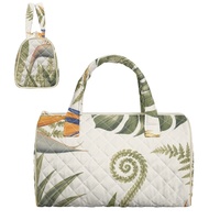 Sac à main brodé personnalisé avec imprimé floral Hibiscus des Fidji et motif oiseaux du paradis hawaïens, idéal pour le shopping, les voyages et le quotidien