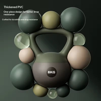 Kettlebell souple en PVC rempli de sable de fer avec base amortie anti-chute pour entraînement de musculation à domicile, vente en gros d'usine, logo personnalisé
