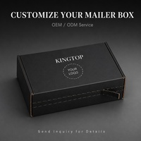 Boîte d'expédition rigide personnalisée pour cadeaux alimentaires gourmands, avec fermeture à languette et bande déchirable, intérieur noir mat et orange, vente en gros directe usine