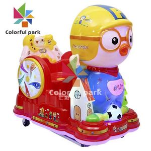 Machine de jeu pour enfants à monnayeur, style mignon de personnages de dessins animés, balançoire électrique à monnayeur la plus vendue - Product Image 2