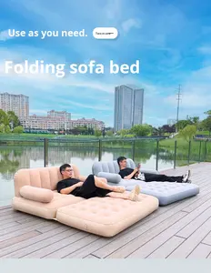 Sofá Cama Inflable Automático, Portátil, Plegable, para Exteriores, Tienda de Campaña, Material de Flocado, Cojín de Aire con Bomba - Product Image 6