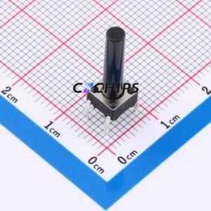 TSA06131-185B332CA Tactile Switch Through hole-4P,6.1x6.1mm Switch Single Pole Single Throw Round Button 1.8N 6.1mm - Product Image 1