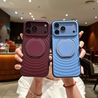Coque de téléphone antichoc avec support miroir pour iPhone 18 17 16 15 14 Pro, style maquillage, accessoires de téléphone pour Samsung A17 A27 A37 A57