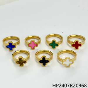 แหวนทองสแตนเลสสำหรับผู้หญิงปรับได้แฟชั่น18K อินเทรนด์ของขวัญสำหรับผู้หญิงขายส่งจำนวนมาก - Product Image 1