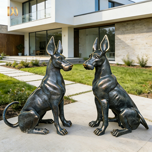 Estatuas de <span class=keywords><strong>Perro</strong></span> Faraón de Bronce a Tamaño Real, Venta al Por Mayor, Directo de Fábrica, Esculturas para Jardín Exterior - Product Image 1