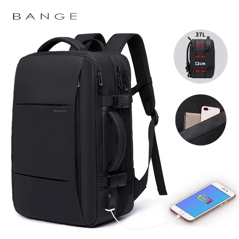 factory durable business usb 40l travelling luggage men expandable waterproof custom travel laptop backpack bag for men