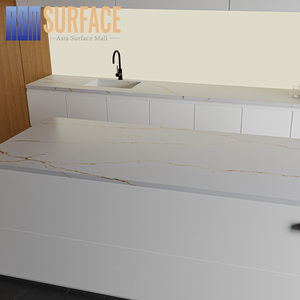 0 silica thạch anh thiết kế đá 18mm trắng thạch anh tấm lớn cho nhà bếp Countertop khách sạn phòng tắm nhà - Product Image 4