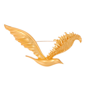 DRFG035批发欧美百搭高档老鹰胸针仿古风格时尚电镀鸟胸针 - Product Image 3