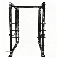 Monster Rack 2.0 Full Cage Power Rack en Acier Inoxydable, Rack à Squats, Crossover de Câbles, Smith Machine, pour Usage Domestique, avec Rangement de Plaques et Barres de Tractions
