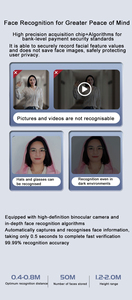 S666 Max Smart Lock com Video <span class=keywords><strong>Intercom</strong></span> Tuya Wifi App Face Fingerprint Recognition Card <span class=keywords><strong>Code</strong></span> Key Multi-unlock Way para Casa - Product Image 4