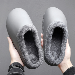 Pantoufles d'hiver personnalisées en peluche douce, pantoufles SpongeBob, pantoufles d'hiver imperméables en caoutchouc pour hommes, baskets d'hiver pour l'extérieur - Product Image 2