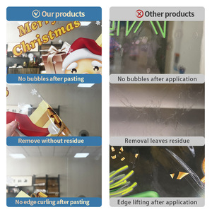 Autocollants de Noël Grinch pour fenêtre, PVC électrostatique, style dessin animé, pour la décoration des portes et fenêtres en verre - Product Image 4