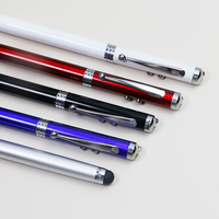 Stylo multifonction EACAJESS 4-en-1 : stylet, pointeur laser couleur, lumière LED, stylo à bille métallique 0,5 mm – Vente en gros