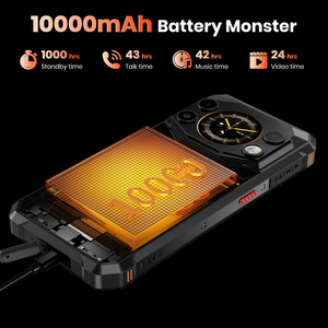 Fossibot F117 8+256GB Android 15 Octa-core 10000mAh 6.7"HD+ 1.32"Smart Display NFC 50MP Main Camera LTE/GSM Rugged Phone - Product Image 3