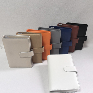Lager hochwertig niedriges MOQ langlebig A5 A6 Ring-Binder Schule Leder <span class=keywords><strong>Journal</strong></span>-Bedeckung <span class=keywords><strong>Beige</strong></span> Planer Notizbuch-Bedeckungen - Product Image 4