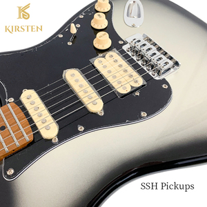 <span class=keywords><strong>Guitarra</strong></span> Eléctrica Personalizada KIRSTEN de 39 Pulgadas con Pastillas Alnico, Mástil de Arce, Cuerpo de Álamo, Cuerdas SSH para Profesionales y Principiantes - Product Image 2