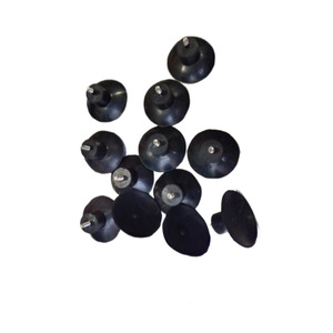 Ventosa Universal de Goma Negra con Tornillo, Almohadilla de Vacío Industrial, Brida Estándar 512 Neumática - Product Image 1